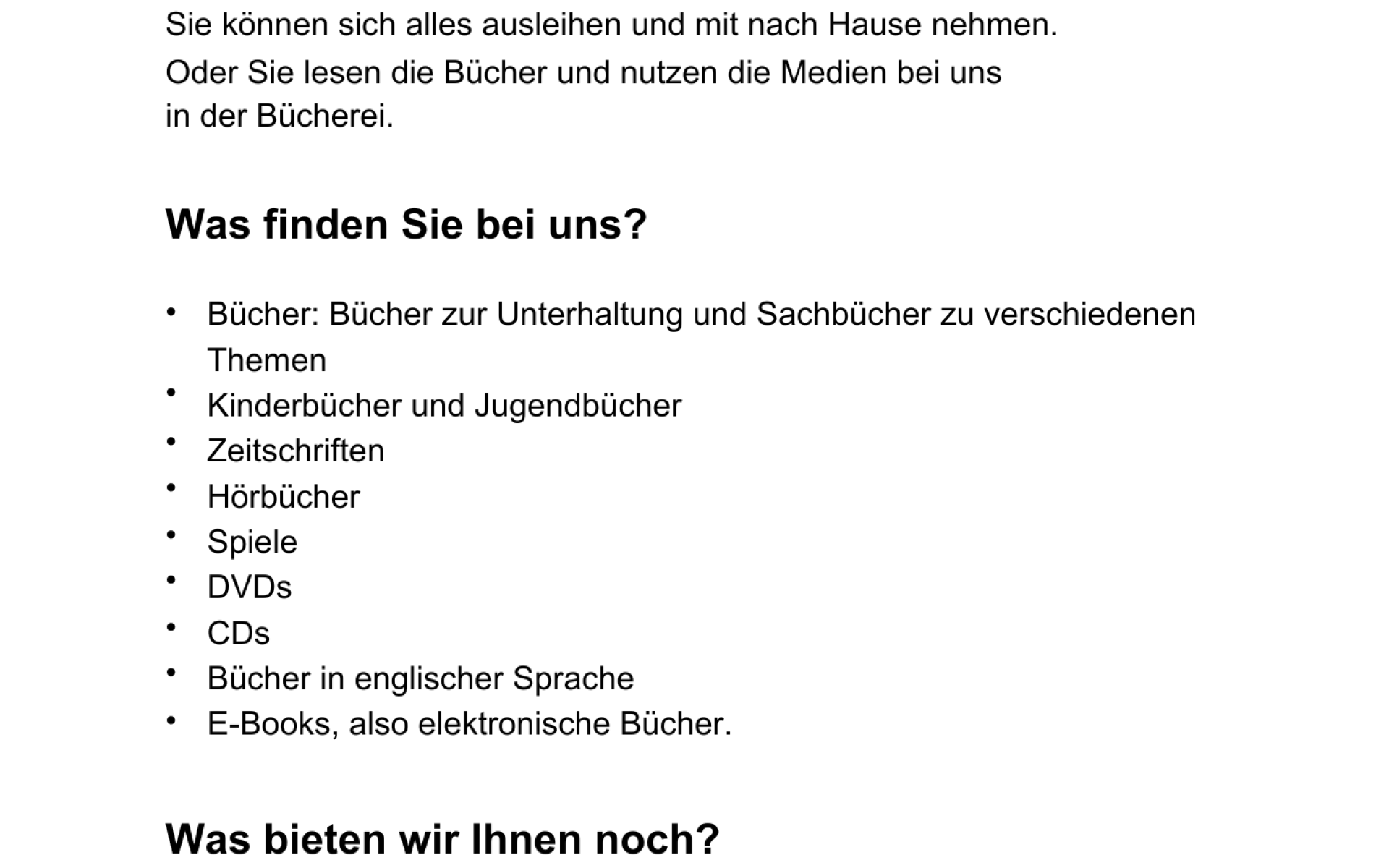 Leicht Lesen - Benutzungs-Ordnung