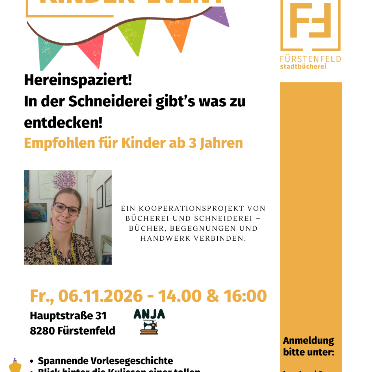 Hereinspaziert! In der Bücherei gibt's was zu entdecken!